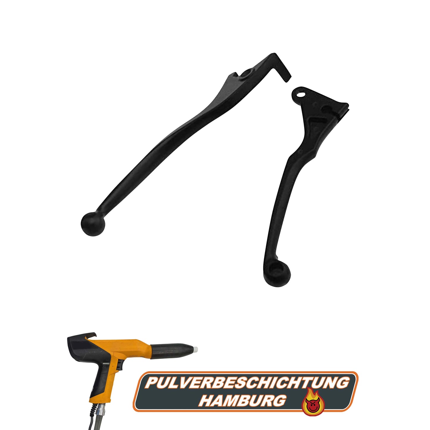Motorrad Bremshebel / Kupplungshebel Pulverbeschichtung, 2 Stück