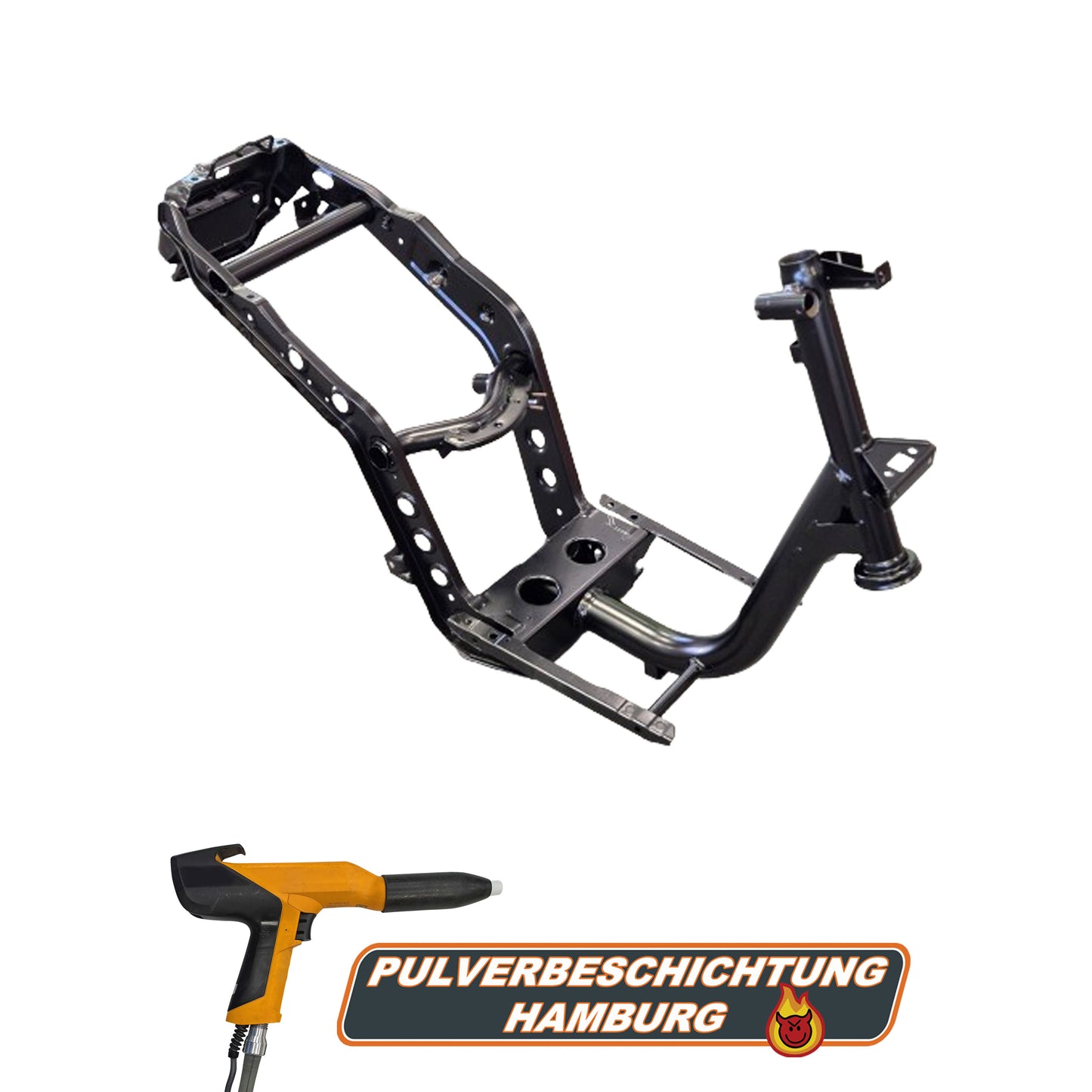 Piaggio ZIP/SSL /Fastrider Rahmen Pulverbeschichtung
