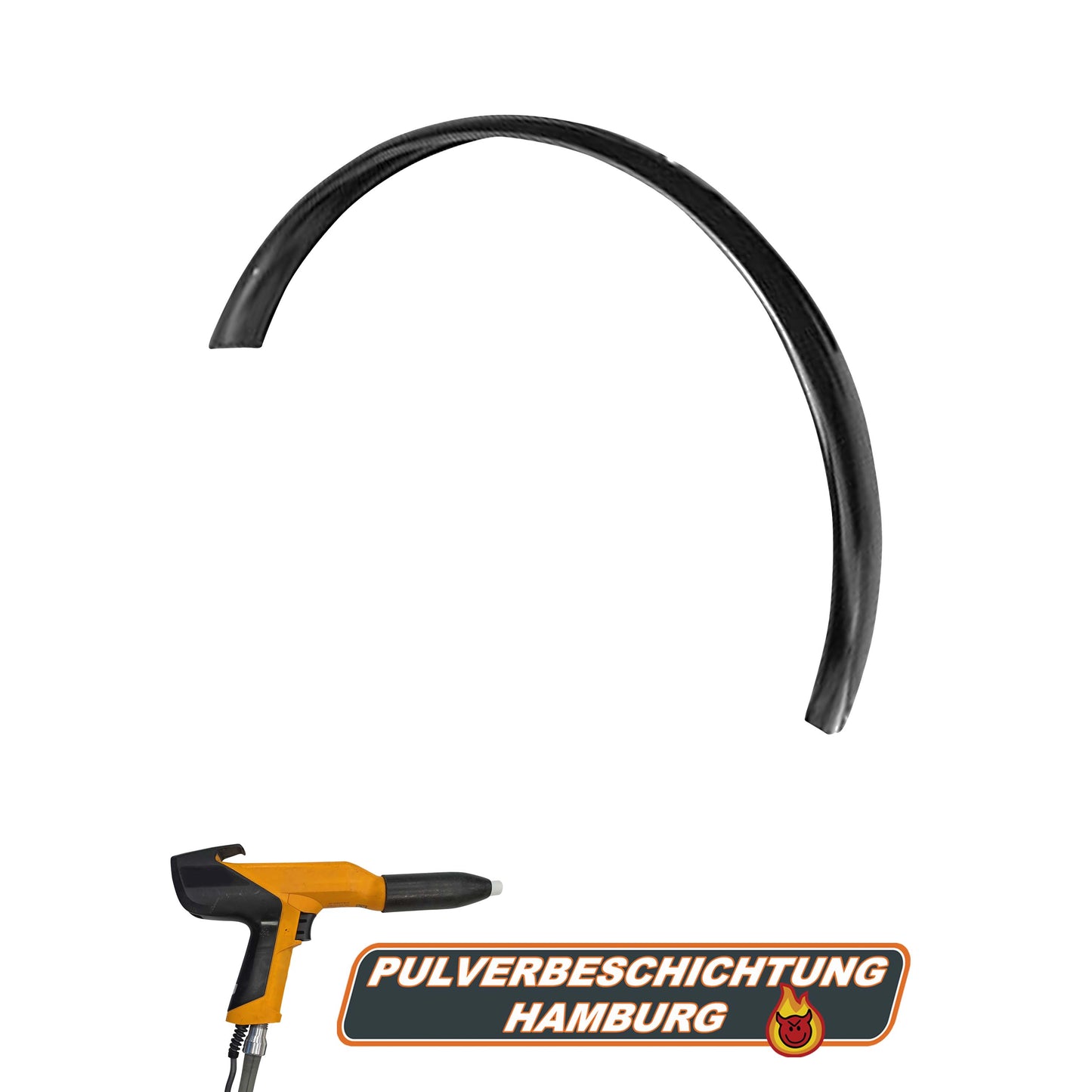 Bicycle mudguard powder coating