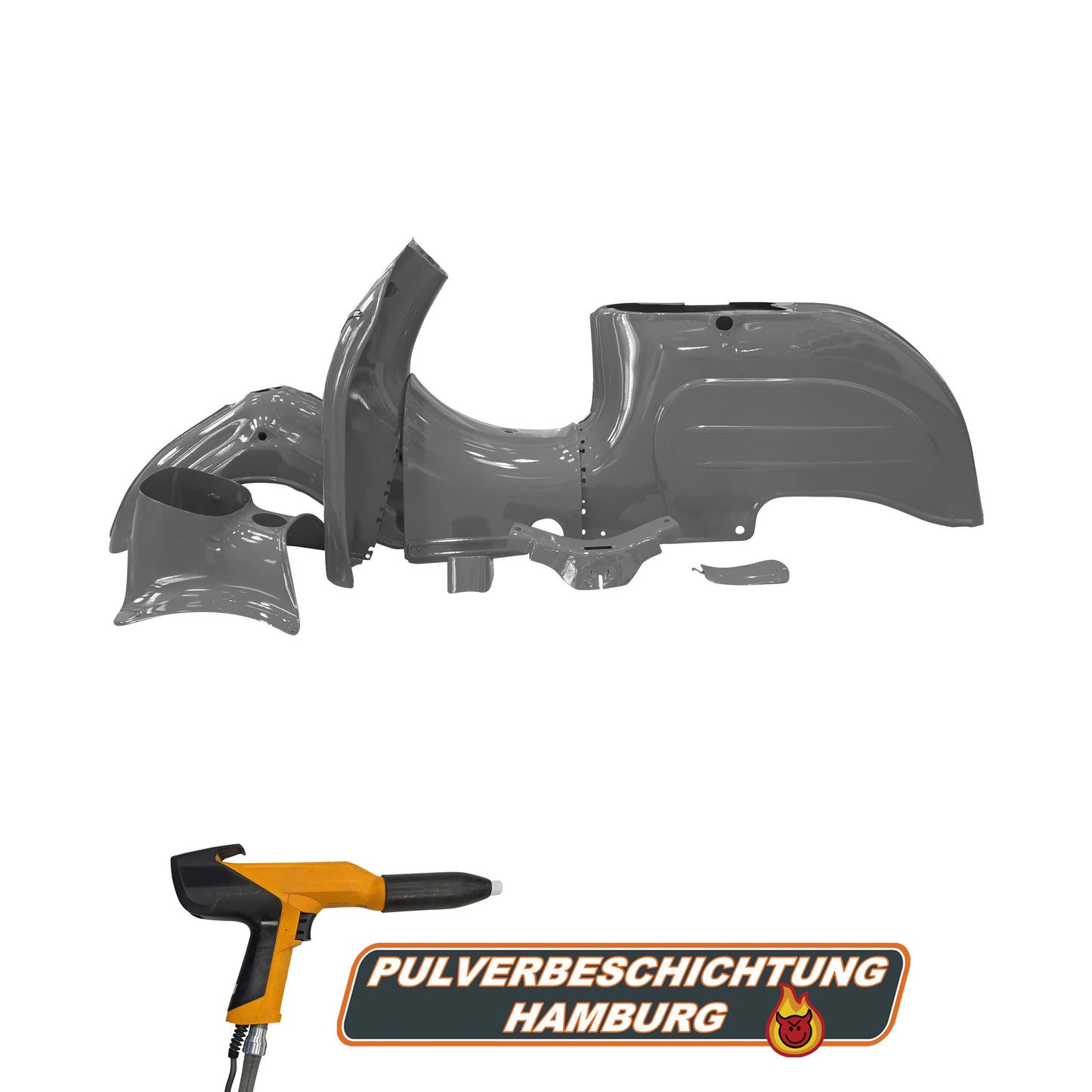 Simson-Schwalbe-Blechkleid-Panzer-Pulverbeschichten-Pulverbeschichtung-Hamburg-inklusive Strahlen
