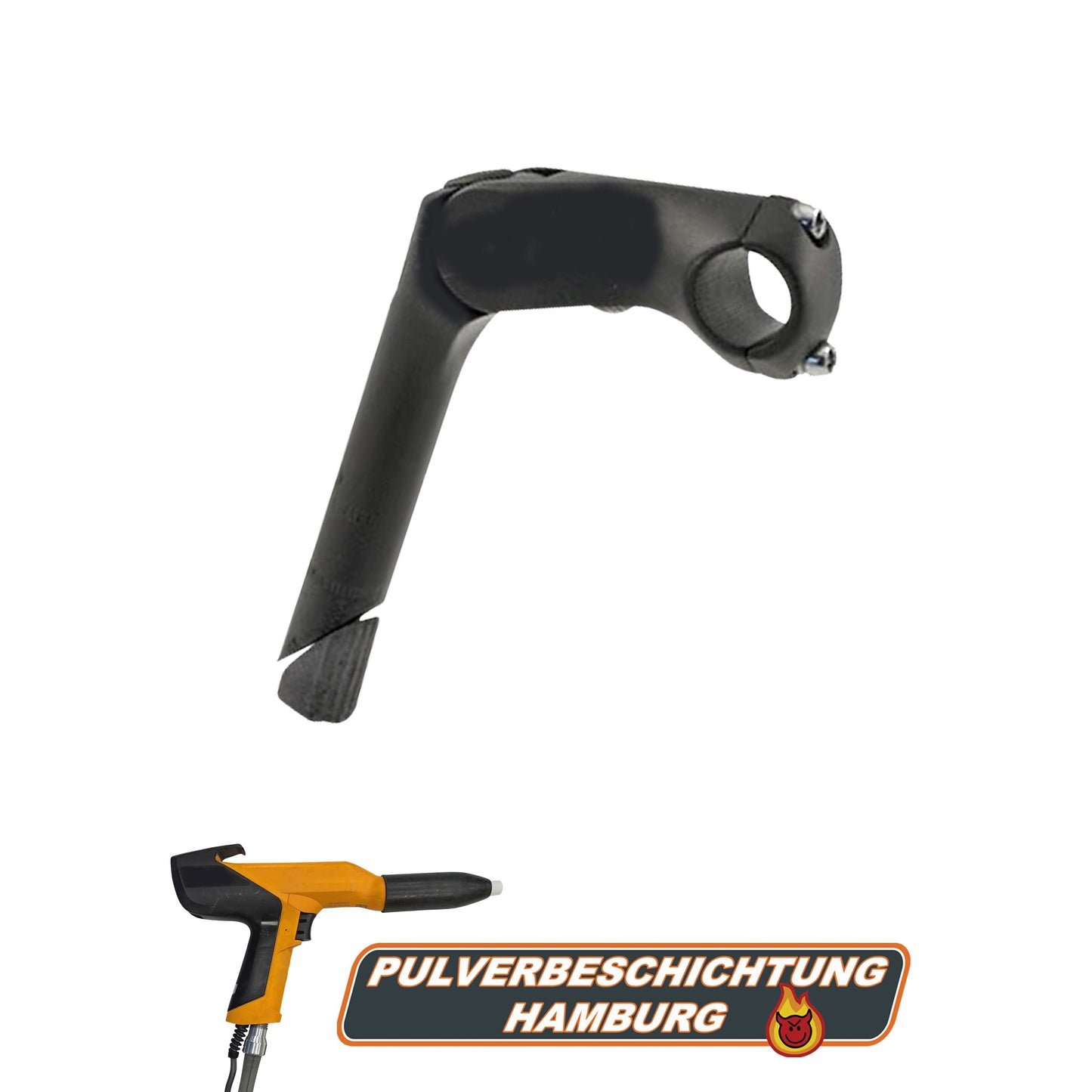 Bicycle stem powder coating (one or more parts)