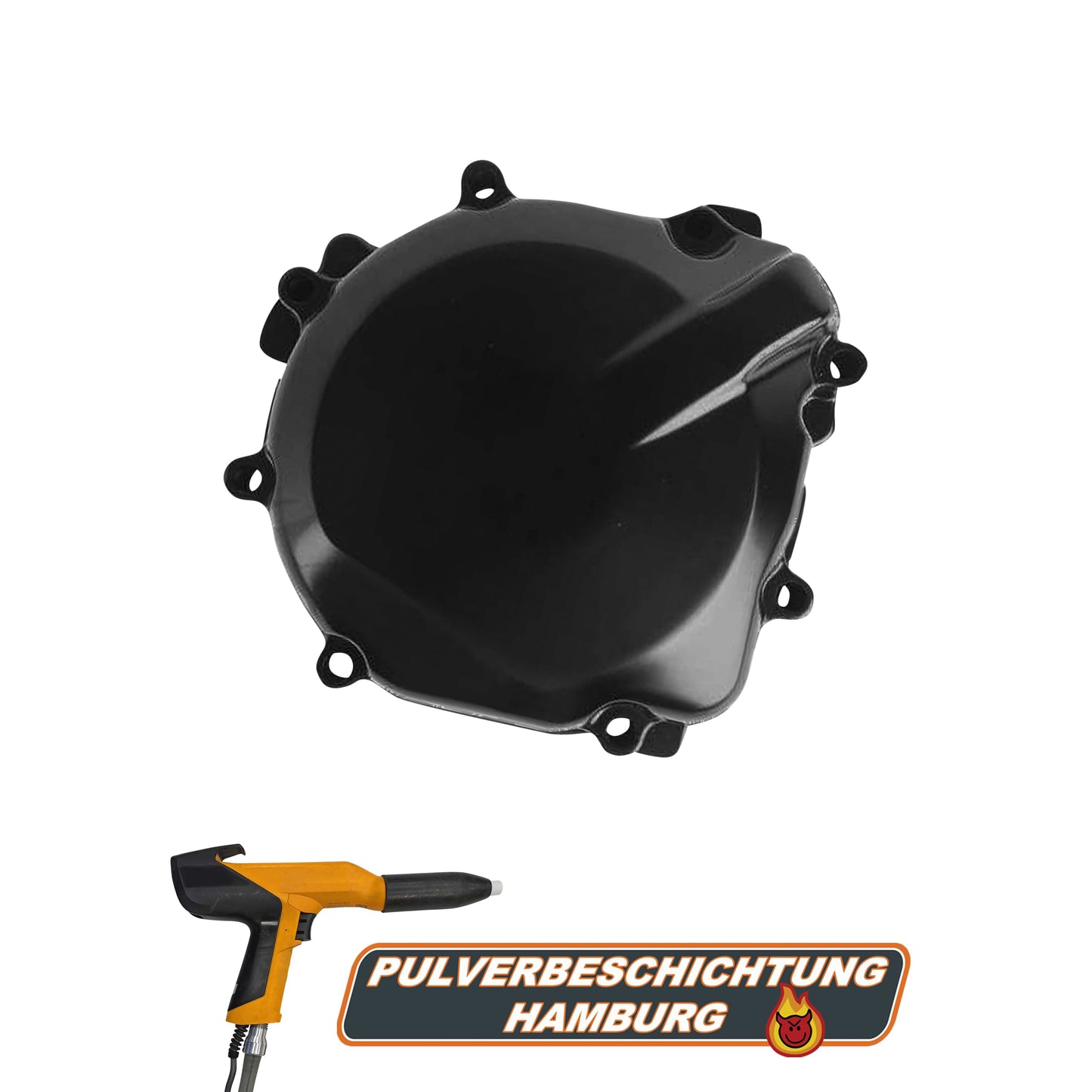 Motorrad Motordeckel Pulverbeschichtung