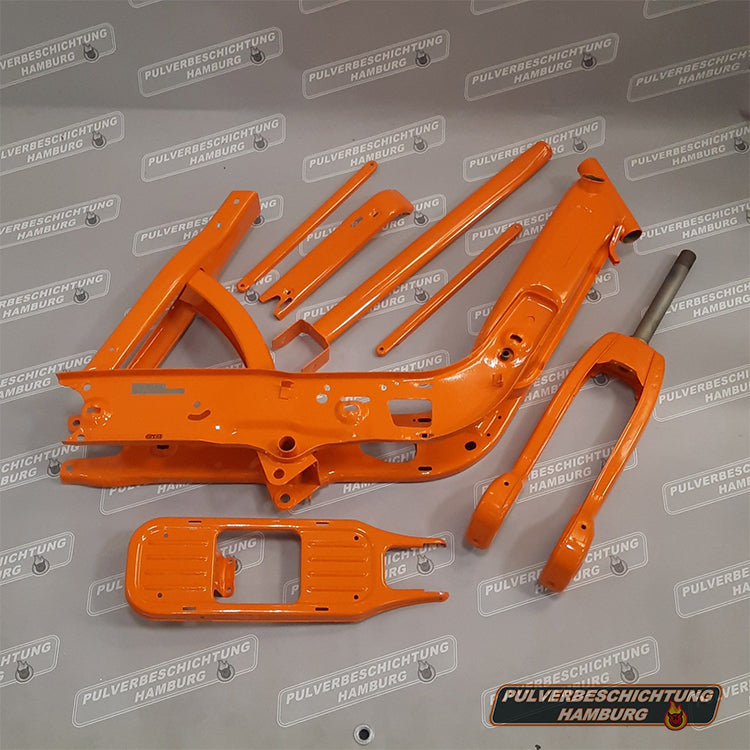 VESPA Piaggio Ciao Rahmen Pulverbeschichtung RAL orange