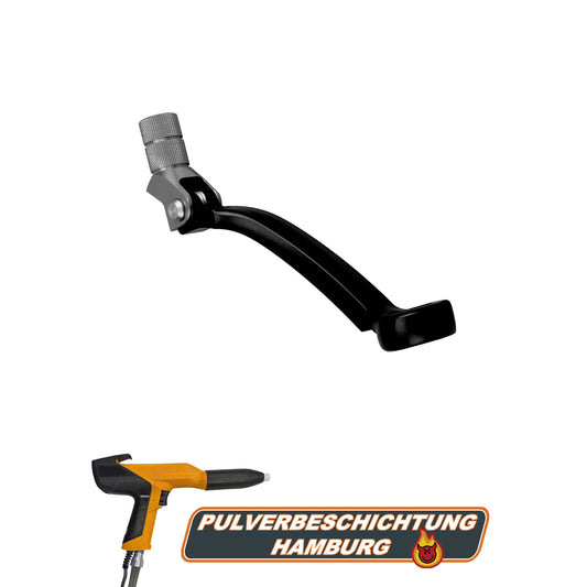 Motorcycle gear lever powder coating