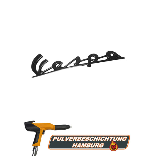 Vespa-Logo-Emblem-Schriftzug-Shop-Pulverbeschichtung-Hamburg