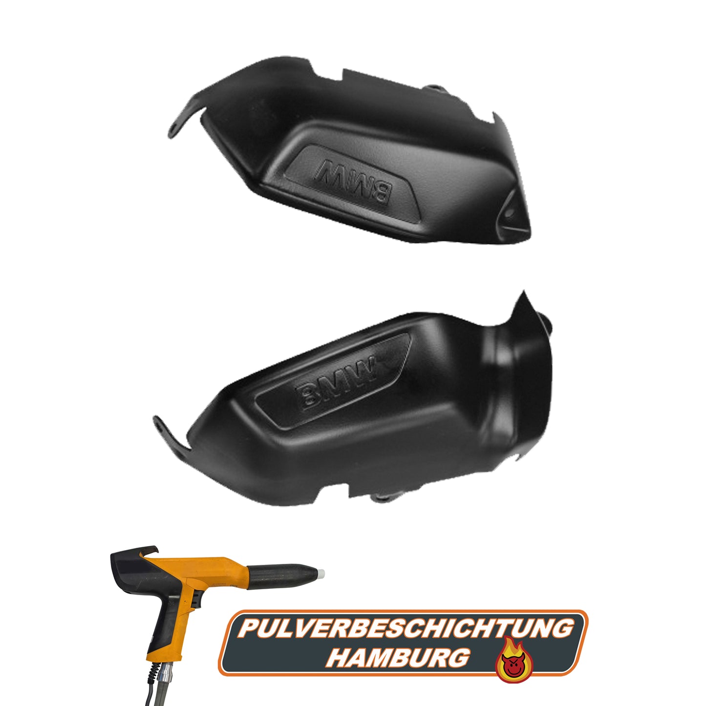 BMW GS Ventildeckel-Abdeckbleche Pulverbeschichtung, 2 Stück