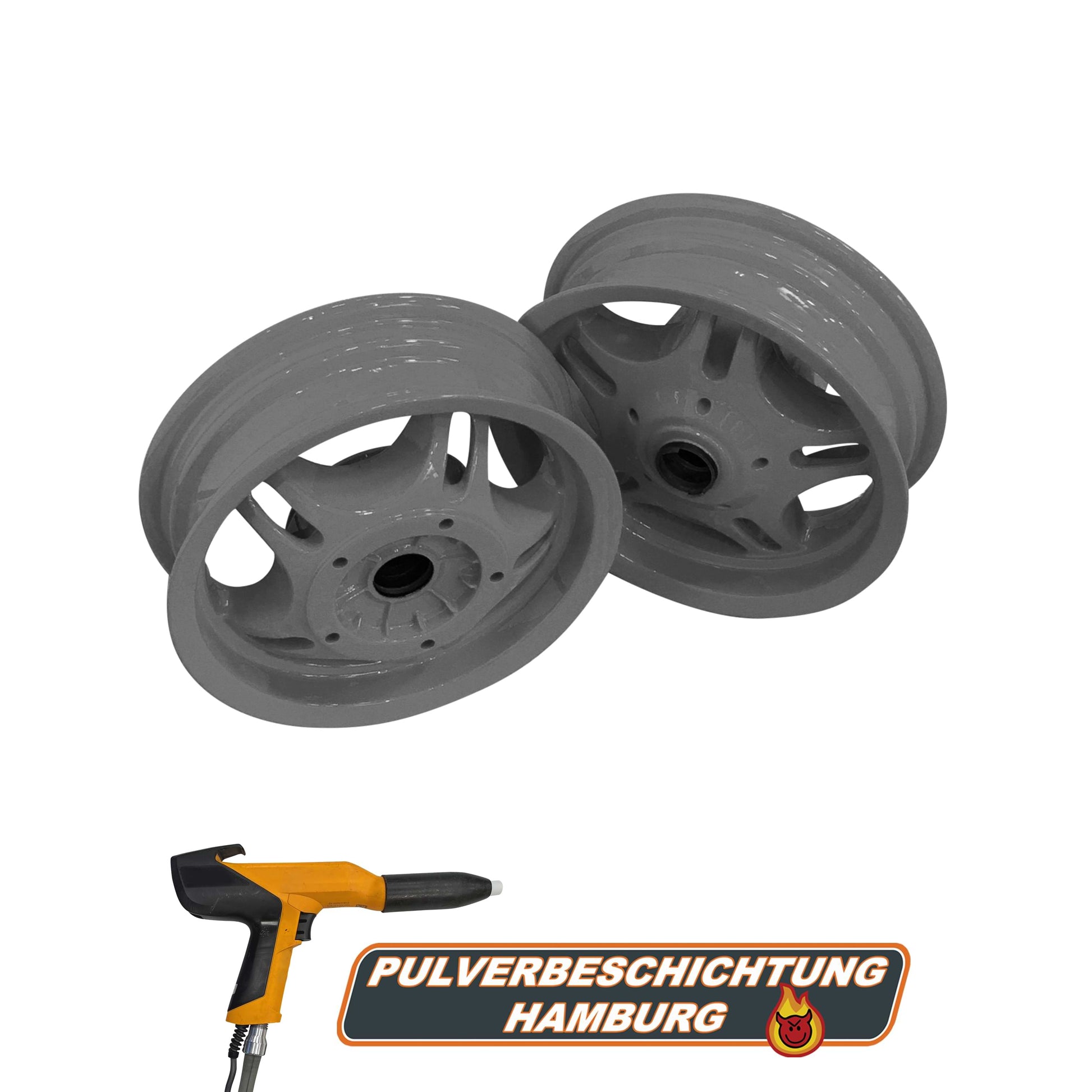 Powder coating VESPA scooter rim – Pulverbeschichtung Hamburg